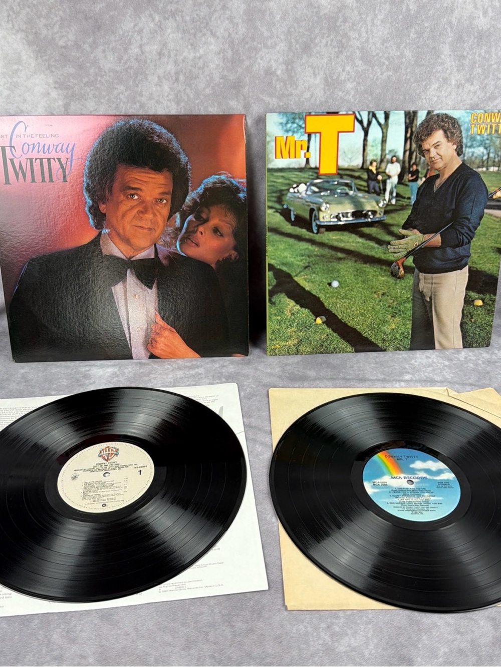Conway Twitty LP Lot 2 Lost In The Feeling & Mr T Country Vinyl Records